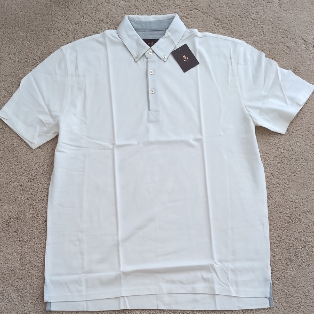 Robert Talbott White Polo Shirt